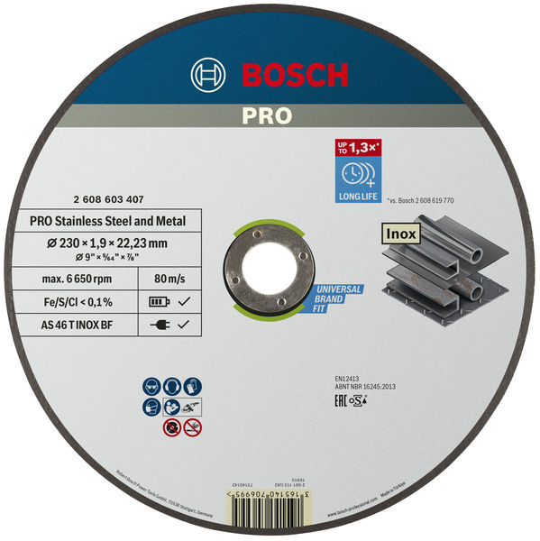 Bosch PRO Stainless Steel and Metal Trennscheibe, 230 x 1,9 x 22,23 mm
