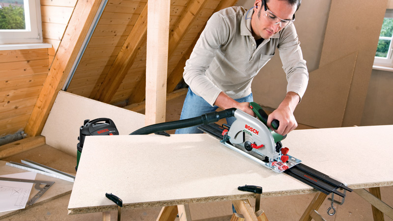 Anwendungsbild, circular saw, Holzbearbeitung, Spanplatte, Werkzeug, Arbeitsbank