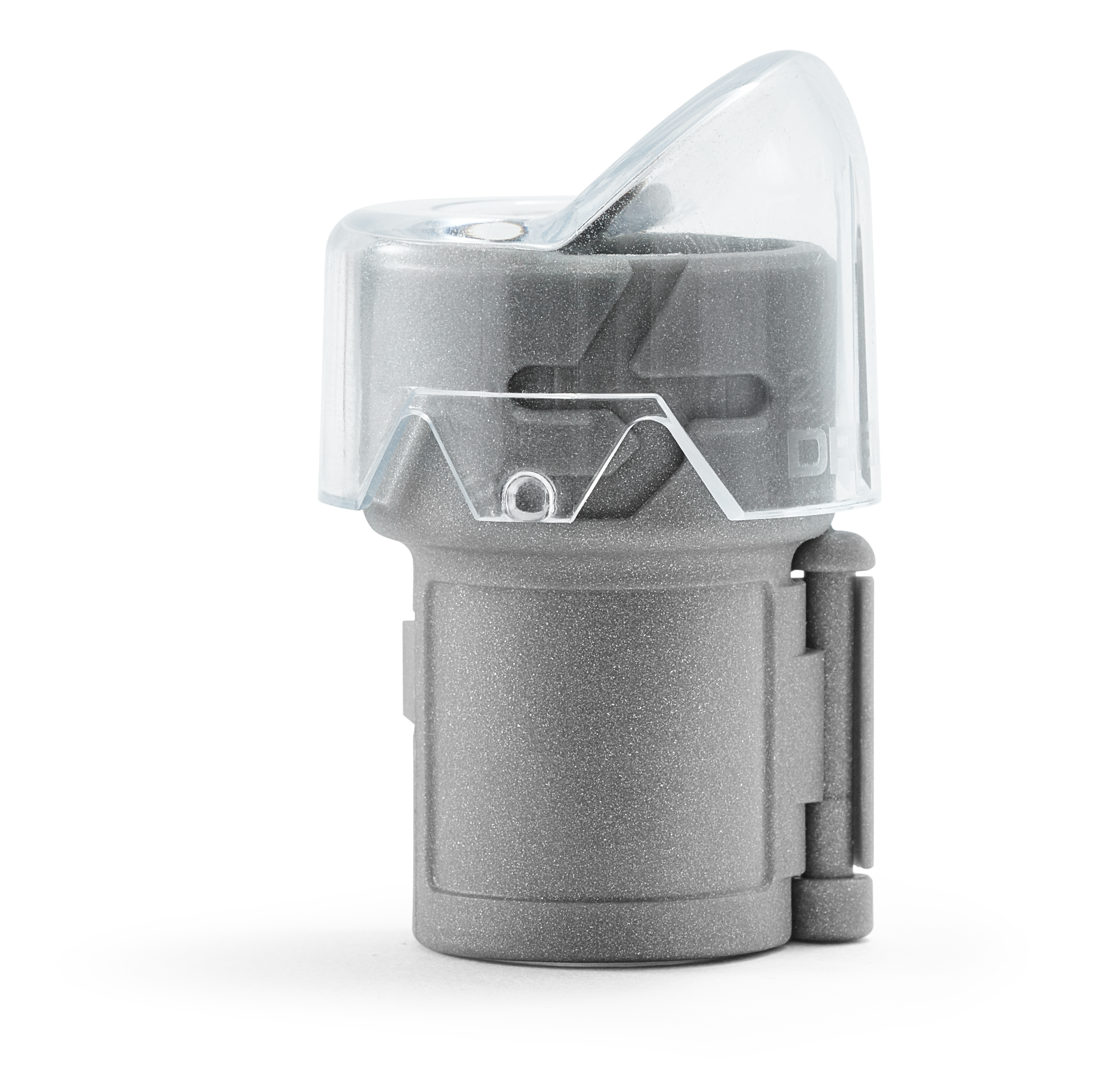 Produktbild, Inhaler, Nebulizer, Nebulizer mouthpiece, Breath-actuated, Grey plastic