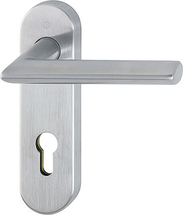 HOPPE FH Drückergarnitur Stockholm mit Kurzschild FS-E1140/353KH, Edelstahl