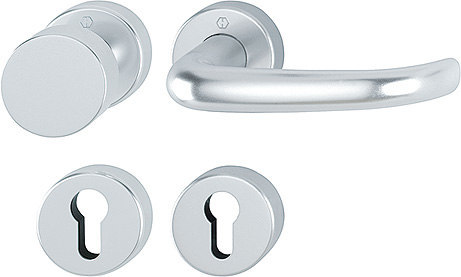 HOPPE Wechselgarnitur San Francisco mit Rosetten 58/42H/42HKVS/1301, Aluminium