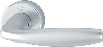 HOPPE Drücker-Halbgarnitur New York ohne Schlüsselrosette 1810H/42H, VK8, mit Stütznocken, Aluminium