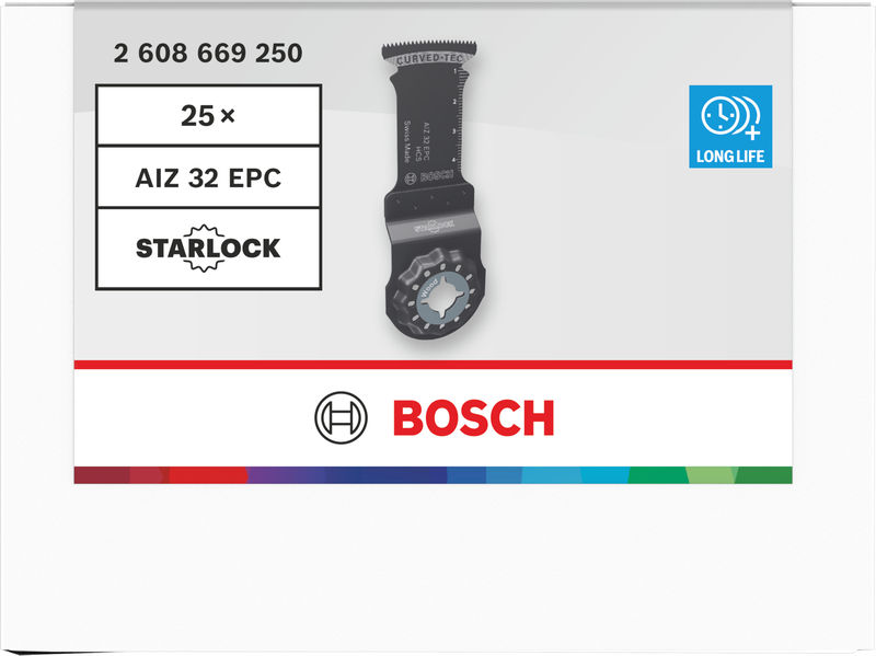 Produktbild Verpackung, Schnittwerkzeug, Kreuzschlitz-Schraubendreher, AIZ 32 EPC, Starlock, Bosch