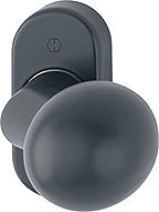 HOPPE Knopf auf Rosette 50G/55, festdrehbar, Aluminium