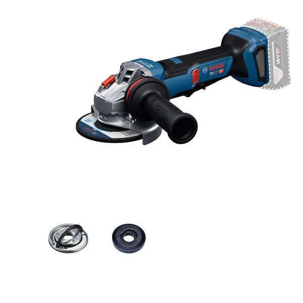 Produktbild Lieferumfang, Akku-Schleifer, Schleifmaschine, Winkelschleifer, Batterie, Zubehör