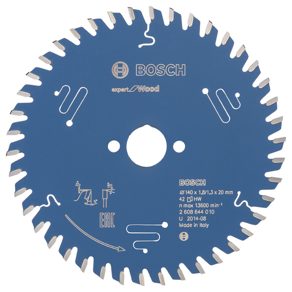 Bosch Kreissägeblatt Expert for Wood, 140 x 20 x 1,8 mm, 42