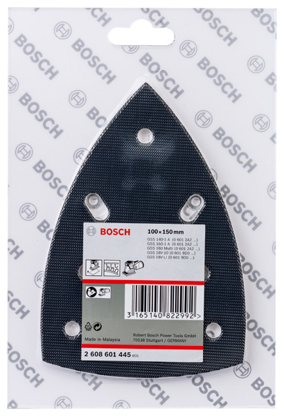 Bosch Schleifplatte 185 x 93 mm, für GSS 230 A, GSS 230 AE, mit Kletthaftung