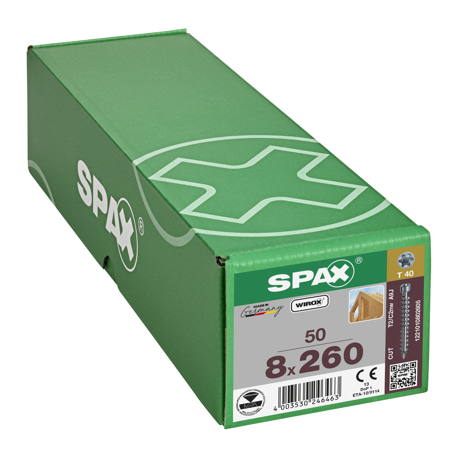 SPAX Holzbauschraube WIROX - Vollgewinde, Zylinderkopf, T-STAR plus, CUT-Spitze, WIROX