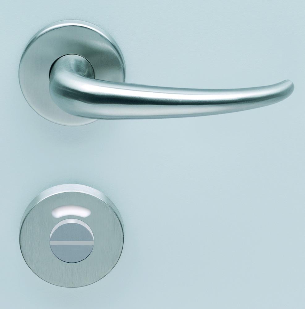 HELO Drückergarnitur mit Rosetten NB.BZG 100.16, rund, VK 8, Edelstahl