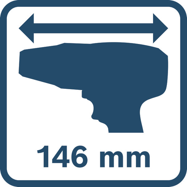 Symbol, Hammer, Werkzeug, Bohrer, Millimeter, 146 mm