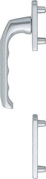 HOPPE Fenstertür-Halbgarnitur London 013/51N/51NS, N 10, Profilzylinder gelocht