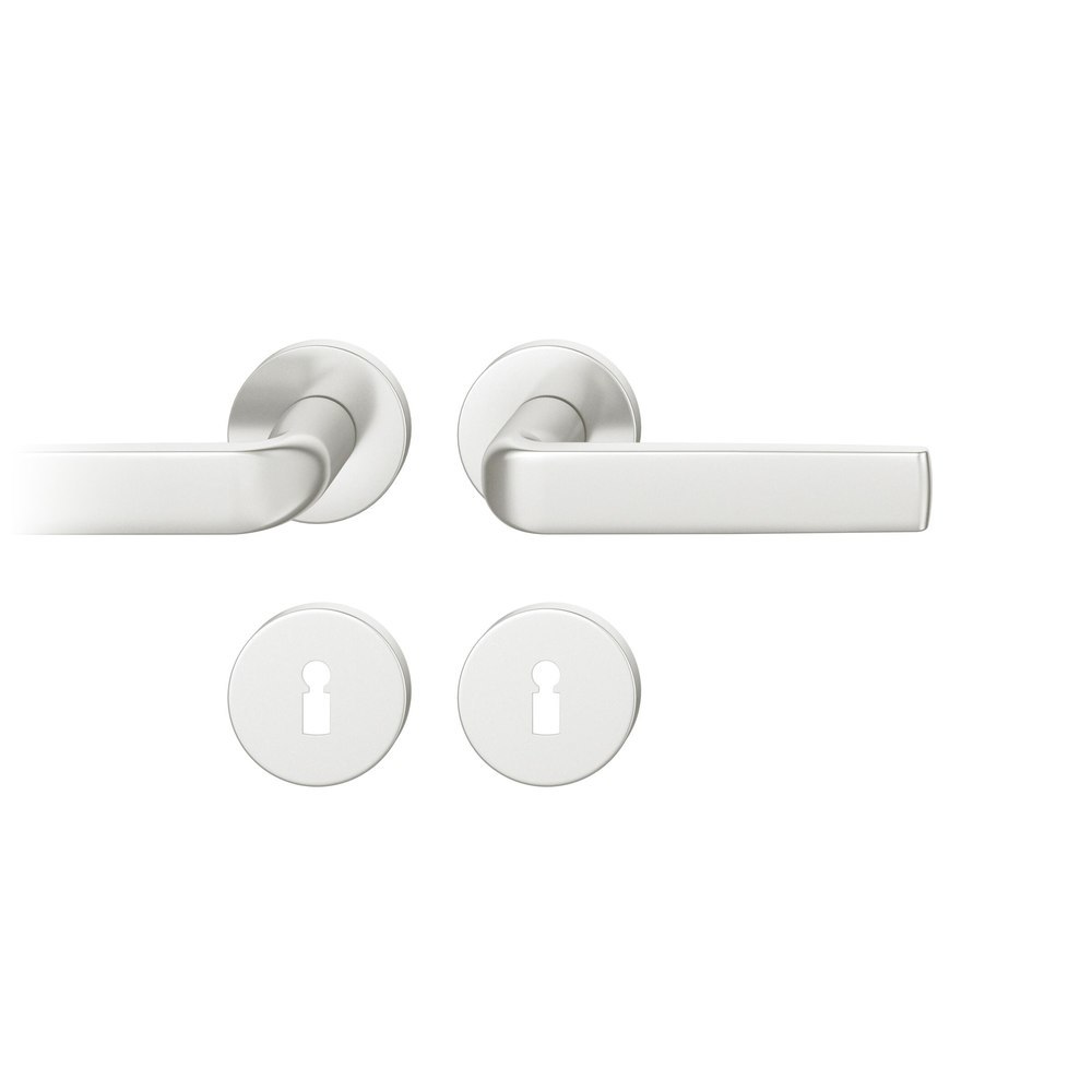 FSB Drückergarnitur mit Rosetten 12 1267, ASL, rund, VK 8 mm, mit Nocken, Aluminium