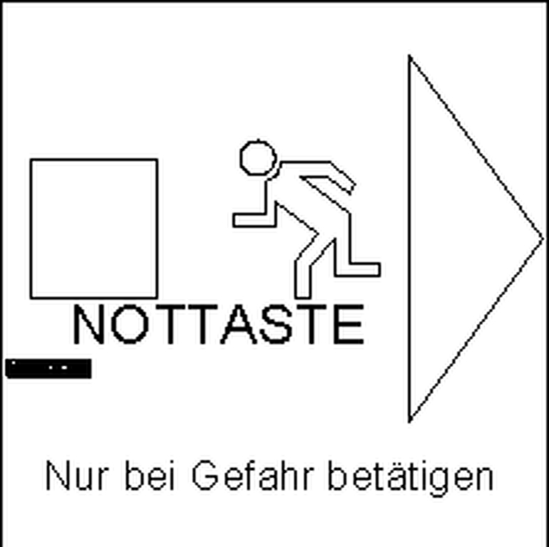 Notausgang, Fluchtweg, Notausstieg, Beschilderung, Symbol