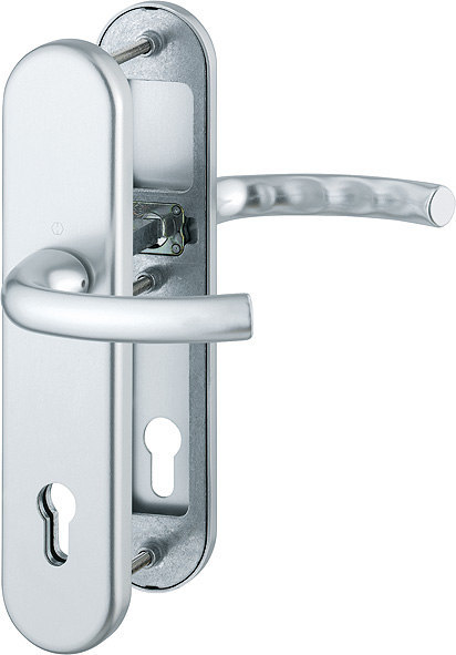 HOPPE Schutz-Drückergarnitur Tôkyô mit Langschild 1710/3331/3410, 10/92 mm, Aluminium