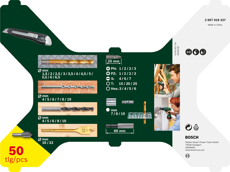 Bosch X-Line TiN-beschichtetes Set, 50?tlg.