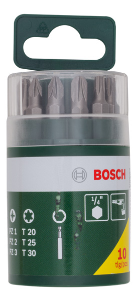 Bosch Schrauberbit-Set, 10-teilig, inklusive Torx