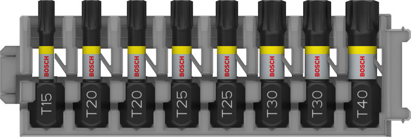 Bosch PRO Torx Impact Bit, T15, T20(x2), T25(x2), T30(x2), T40, 8-tlg.