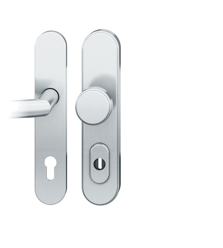 FSB Schutz-Wechselgarnitur mit Langschild 73 7382, oval, VK 8 mm, SK2, Edelstahl