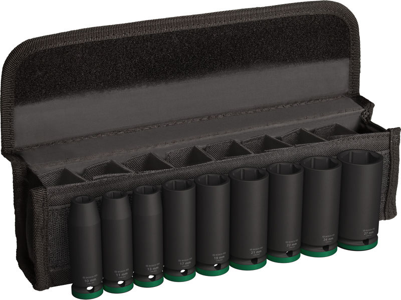 Bosch PRO Impact Socket Set, 1/2", tief, 9?tlg.