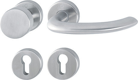 HOPPE Wechselgarnitur Marseille mit Rosetten E58/42KV/42KVS/1138Z, Edelstahl