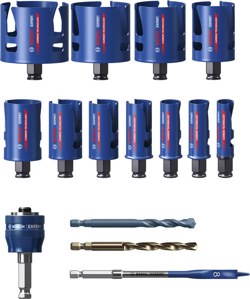 Bohrer, Fräser, Schaftadapter, Bosch, Werkzeugset