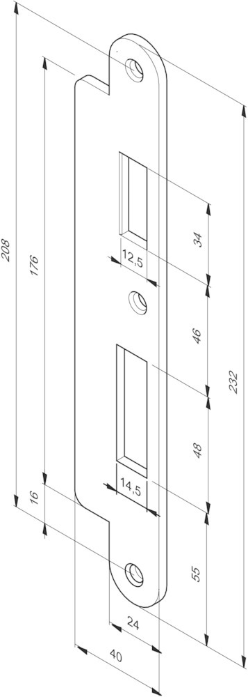 Lappenschließblech effeff Z09XSBL, Stahl