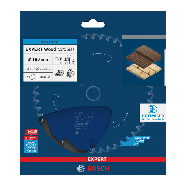 Produktbild Verpackung, Holz, kabellos, Sägeblatt, 16 cm, Experte