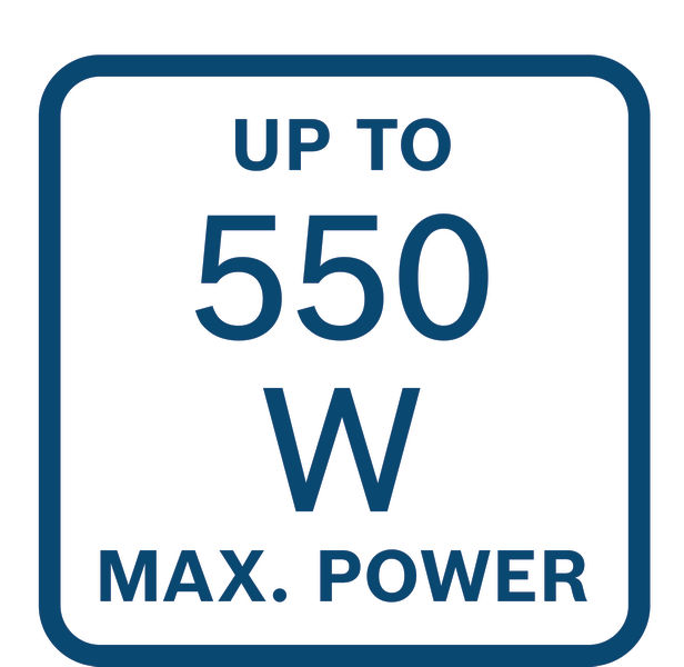 Symbol, maximale Leistung 550W, 550 W, Leistungskennzeichnung, elektrisches Gerät, Kennzeichnungs-Label