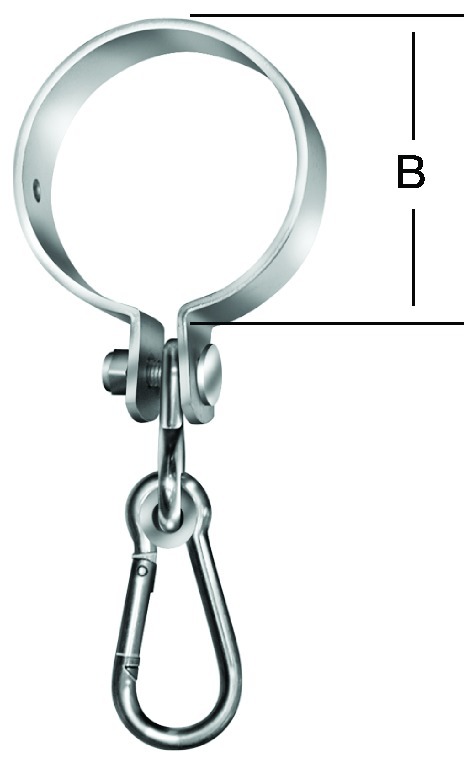 Manschetten-Schaukelhaken VORMANN AUGUST mit Karabiner Stahl verzinkt