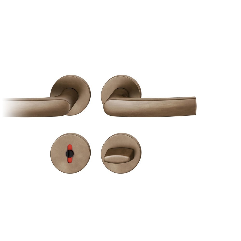 FSB Drückergarnitur mit Rosetten 12 1015, ASL, rund, VK 8,5 mm, mit Nocken, Bronze