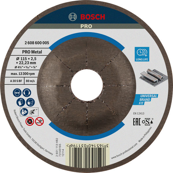 Bosch PRO Metal Trennscheibe, 115 x 2,5 x 22,23 mm