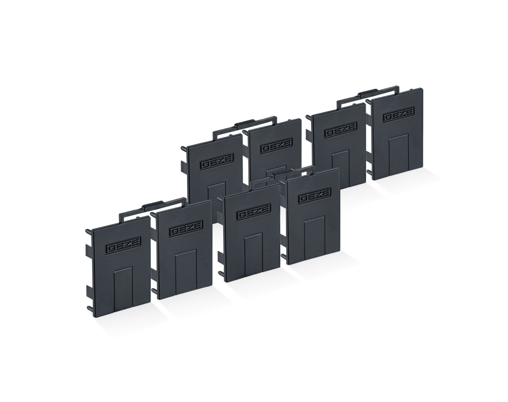 GEZE Zimmertür- Stirnabdeckung, für Glasklemmplatte