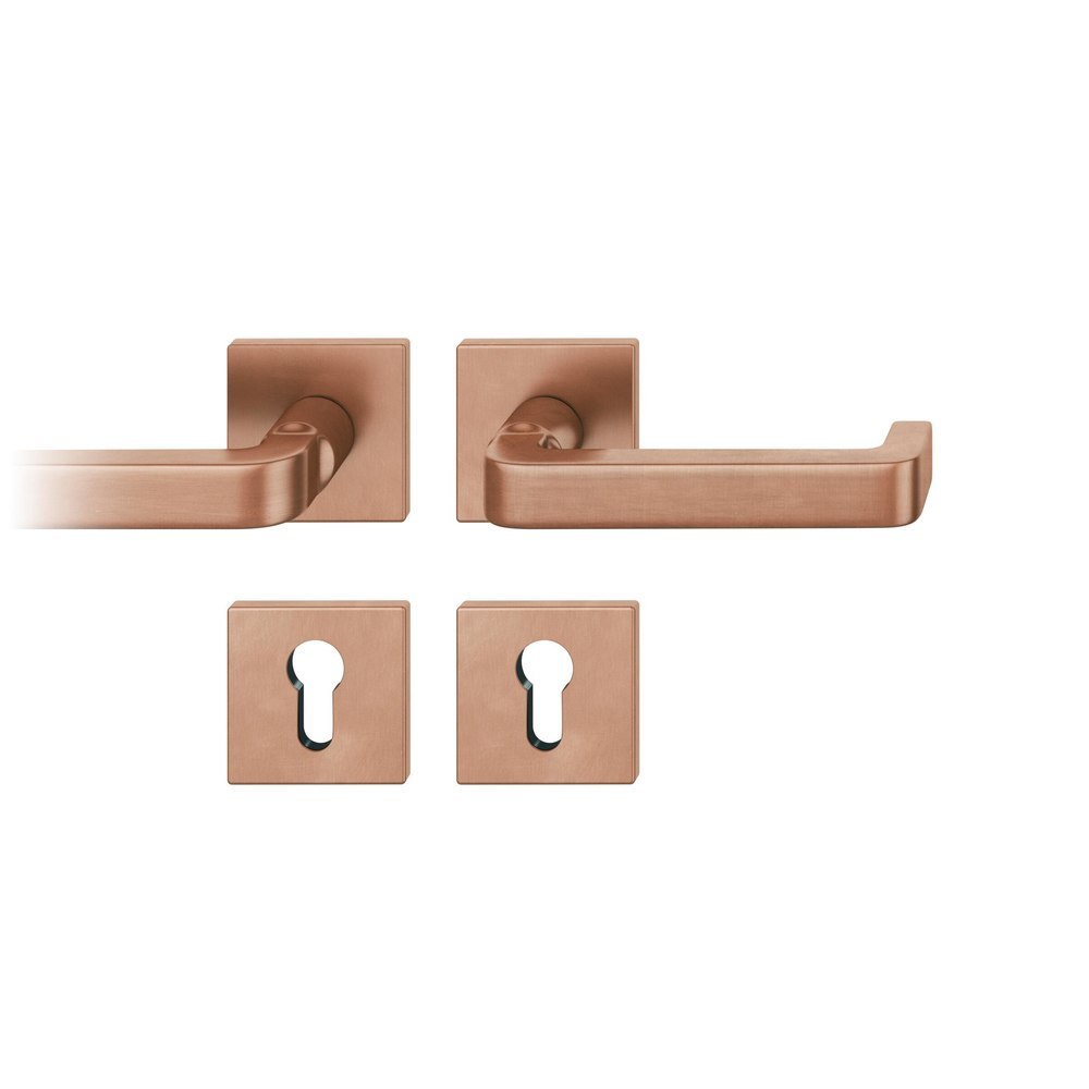 FSB FH Drückergarnitur mit Rosetten 79 1134, eckig, mit Nocken, VK 9, AGL3, Bronze