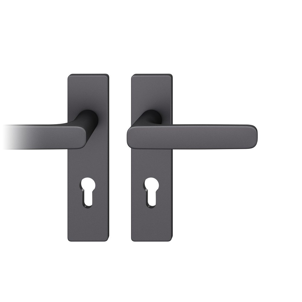 FSB Drückergarnitur mit Kurzschild 72 1289, AGL 3, Aluminium