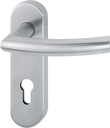 HOPPE FH Drückergarnitur Trondheim mit Kurzschild FS-E1430/353KH, Edelstahl