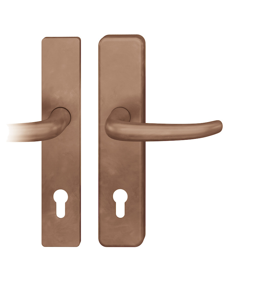 FSB Schutz-Drückergarnitur mit Langschild 73 7376, VK 10, 15 mm, Bronze