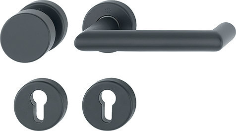 HOPPE Wechselgarnitur Rotterdam mit Rosetten 58/42H/42HKVS/1401, Aluminium