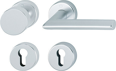 HOPPE Wechselgarnitur Stockholm mit Rosetten 58/42H/42HKVS/1140, Aluminium