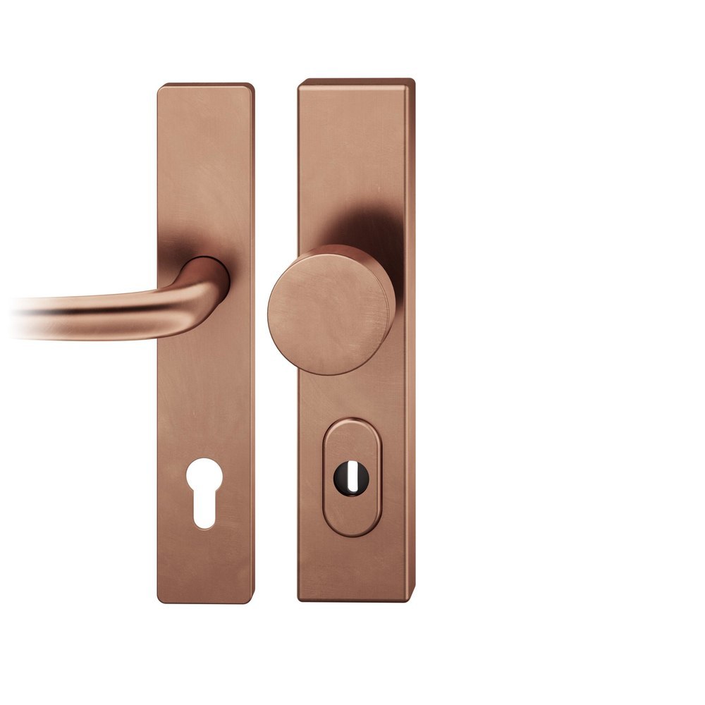 FSB Schutz-Wechselgarnitur mit Langschild 73 7376, eckig, VK 10 mm, 15 mm, Bronze