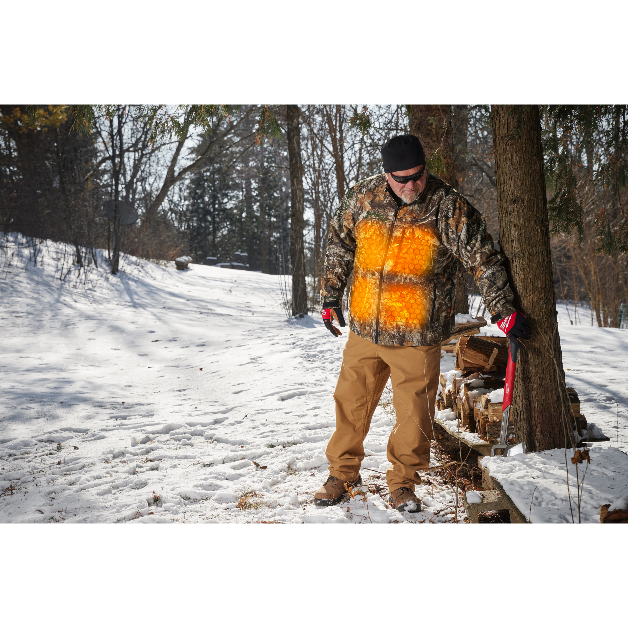 Milwaukee Akku-Heiz-Jacke 12 V Herren Camouflage, ohne Akku u. Ladegerät M12 HJCAMO7-0 (XXL)