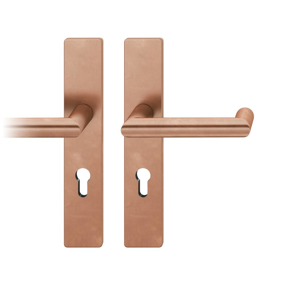 FSB FH Drückergarnitur mit Langschild 79 1016, eckig, Bronze