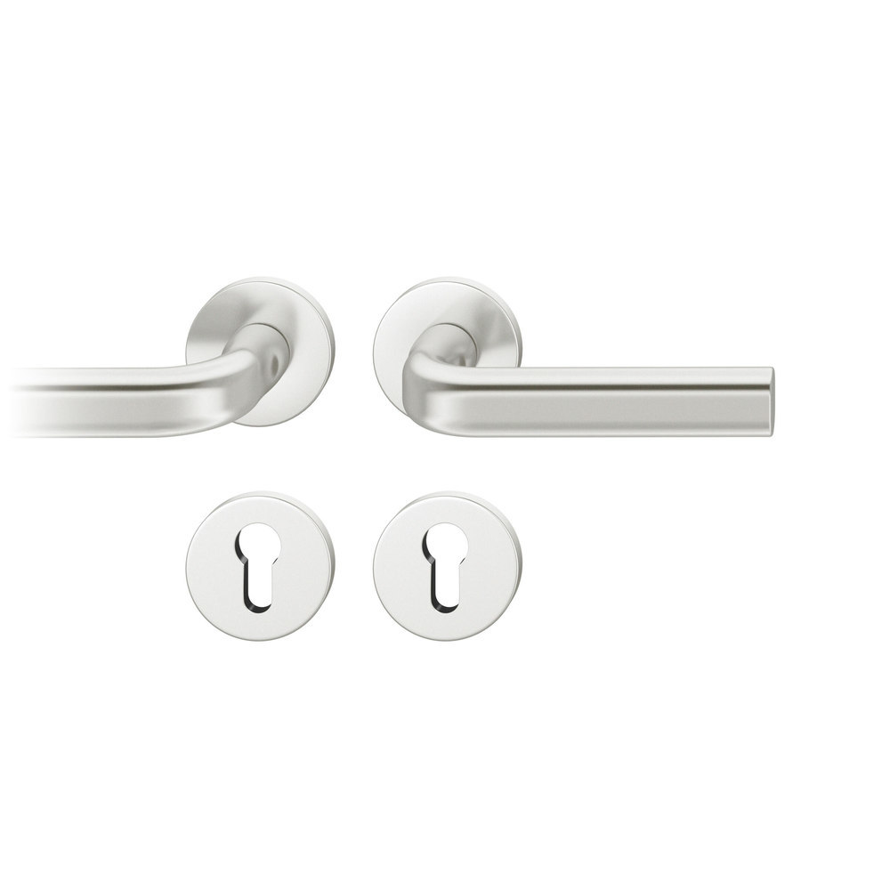 FSB FH Drückergarnitur mit Rosetten 76 1242, rund, mit Nocken, VK 9, AGL3, Aluminium