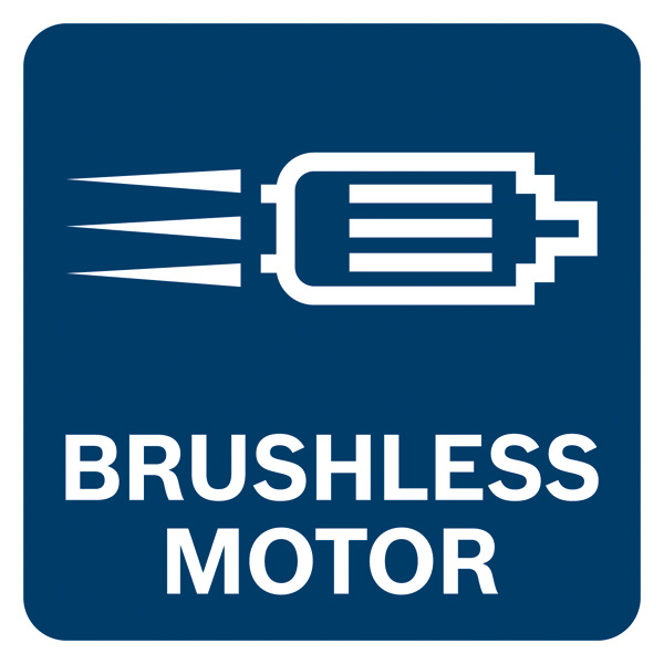 Symbol, bürstenloser motor, motor, elektrisch, gerätesymbol, blaues etikett
