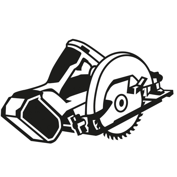 Maschinensymbole, Stichsäge, Sägeblatt, Baustoffwerkzeug, Kreissäge, Elektrische Säge