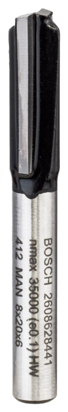Bosch Nutfräser, 6 mm, D1 8 mm, L 19,6 mm, G 51 mm