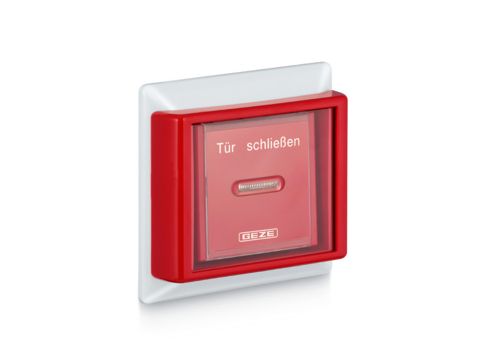 Feuerlöscher?, Sicherheitsgerät?, Roter Schrank?, Schlitz?, Schutztaste?