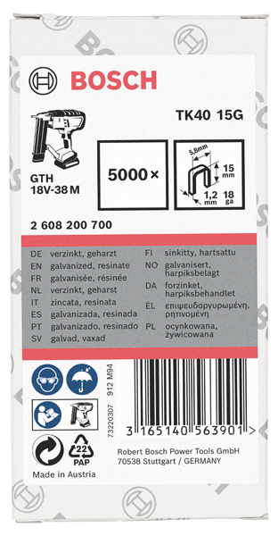 Bosch Schmalrückenklammer TK40