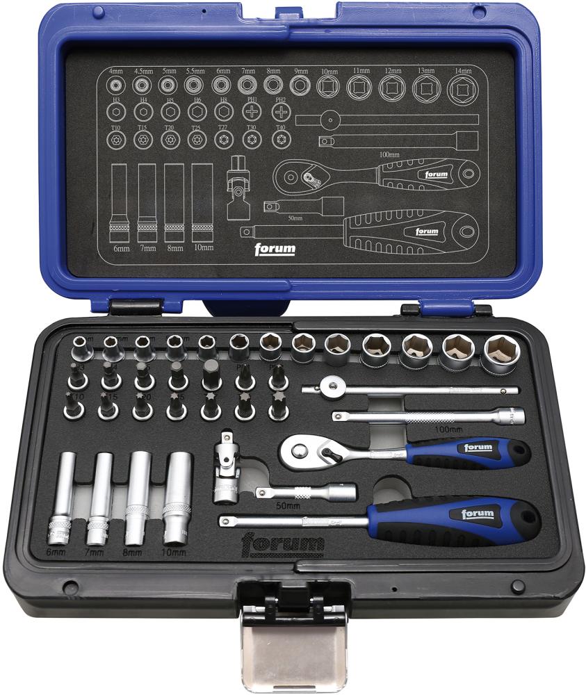 FORUM Steckschlüssel-Garnitur  1/4" 37tlg.