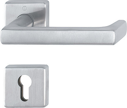 HOPPE FH Drückergarnitur Detroit mit Rosetten FS-E1644/52/52S, Edelstahl