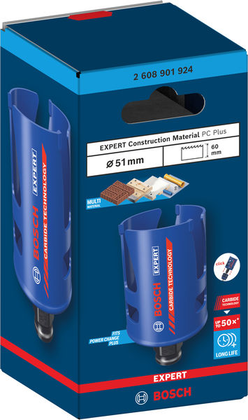 Produktbild Verpackung, Bohrerbit, Spatenwerkzeug, Kunststoffhülse, Ø51mm, Baukastenzubehör